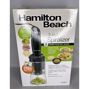 Hamilton Beach 3-in-1 Spiralizer 2 Speed‎ Electric Slicer 59998 - New